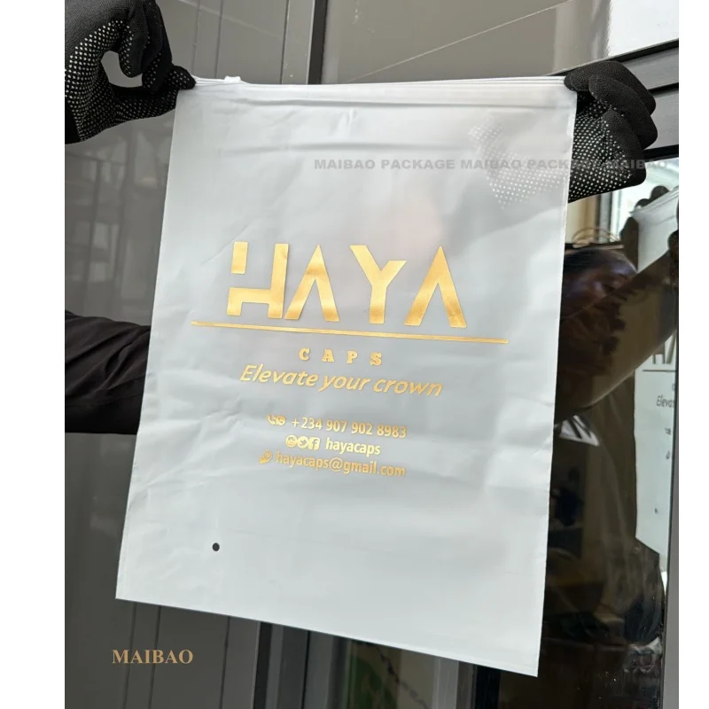 Биоразлагаемая пластиковая футболка с индивидуальным принтом, одежда, упаковка Ziplock для бикини, застежка-молния, матовая молния, полиэтиленовый пакет с вашим логотипом