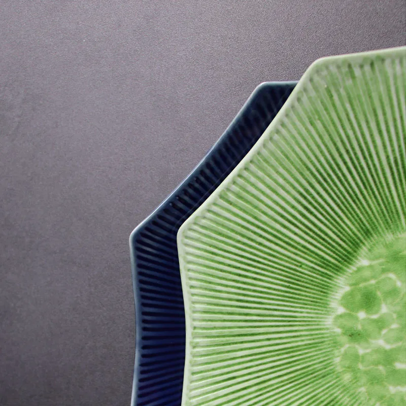 Изящные китайские керамические тарелки, посуда, тарелка в японском стиле, керамический набор посуды, тарелки, японский обеденный сервиз