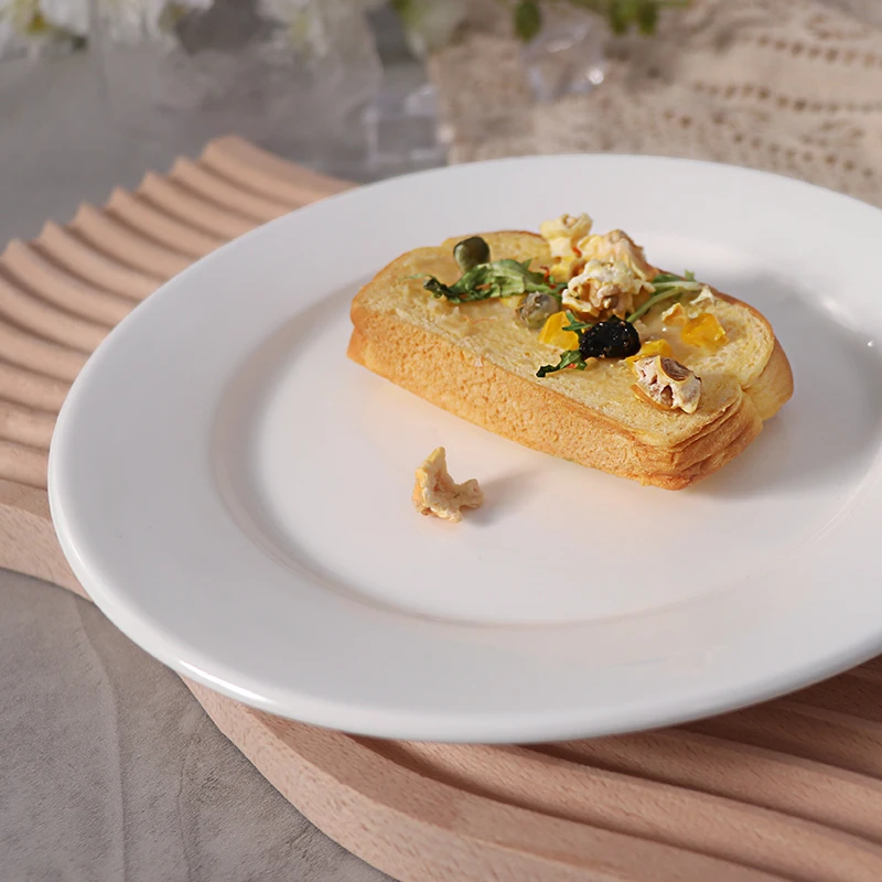 Белая керамическая посуда, блюдо для кейтеринга, керамические тарелки на заказ, фарфоровая обеденная тарелка для ресторанов, керамическая посуда для обслуживания