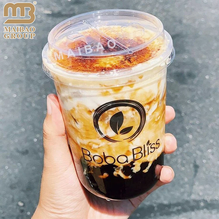 500 мл одноразовые пластиковые стаканчики из ПЭТ, изготовленные на заказ прозрачные пластиковые стаканчики с логотипом, 12 унций, 16 унций, 22 унции, U-образная чашка для фруктового молока, Боба, пузырькового чая, полипропиленовая чашка