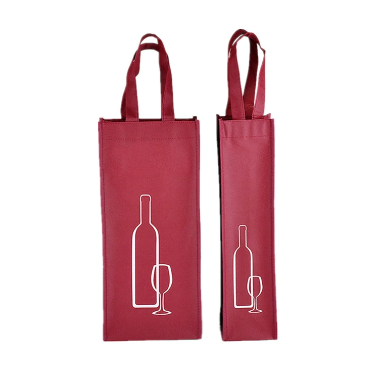 Пользовательский логотип Рекламная многоразовая нетканая модная подарочная сумка для покупок Оптовая цена Rpet Нетканая рождественская сумка для бутылки вина