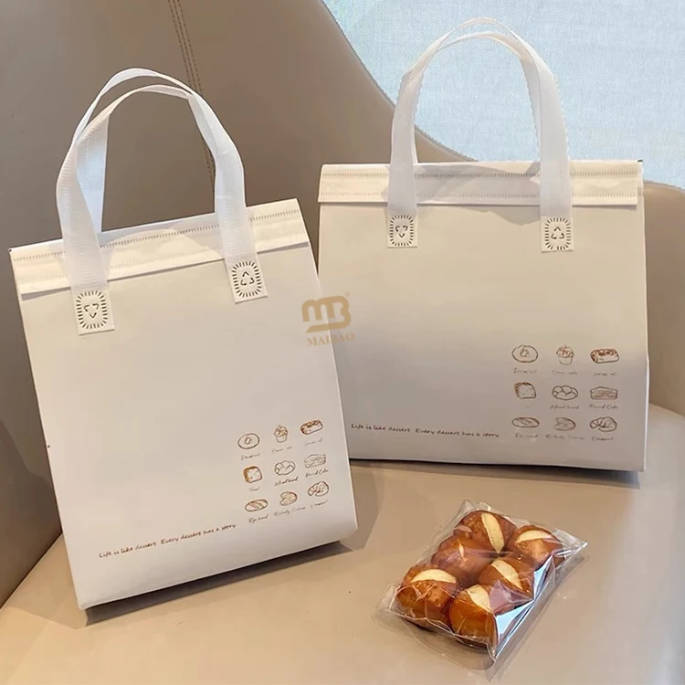 Изготовленная на заказ большая сумка-холодильник Нетканая изоляционная сумка-холодильник для горячих/холодных напитков, кофе, чая с собой, большая изолированная сумка-холодильник для десертов