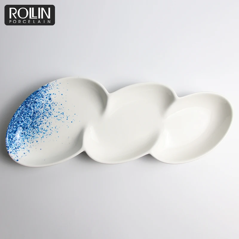 Индивидуальный дизайн логотипа, обеденная тарелка, посуда, посуда, тарелка для конфет и сладостей, тарелки с отделениями для шведского стола