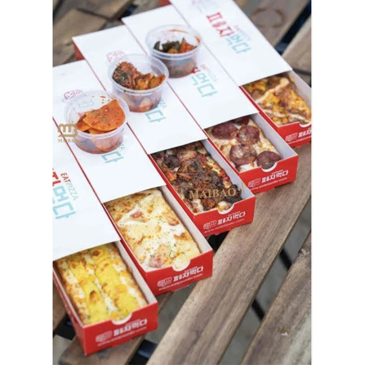 25 см корейская коробка для пиццы, выдвижной ящик с принтом, прямоугольная коробка для пиццы, картонная коробка для тако, суши, ящик для еды