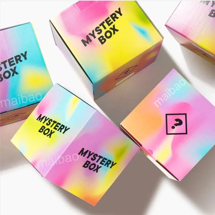 Пользовательская переработка Уход за кожей Красота Ювелирные изделия Бумажная коробка с логотипом Портативная крафт-гофрированная подарочная одежда Почтовая упаковка Тайная коробка
