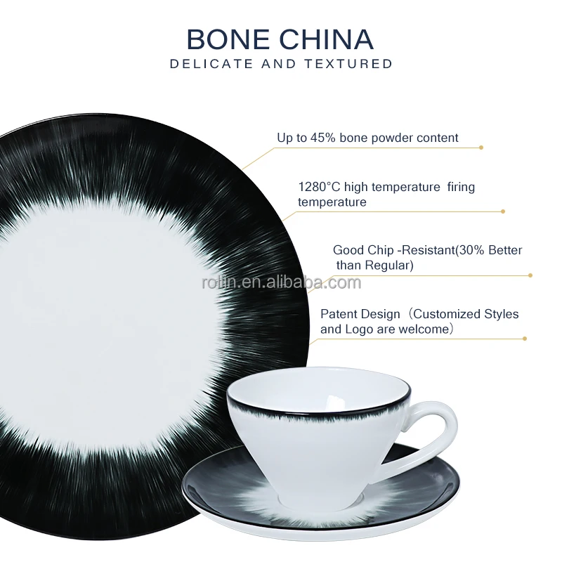 Набор посуды из тонкого костяного фарфора Производители тонкого костяного фарфора Оптовая торговля Ресторанные тарелки Тарелки из костяного фарфора