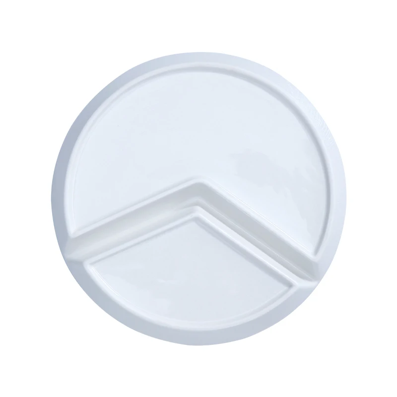 Тарелки с отделениями по индивидуальному заказу, белая тарелка для фитнеса с логотипом, фарфоровая керамическая тарелка для шведского стола, прочная обеденная тарелка для кейтеринга