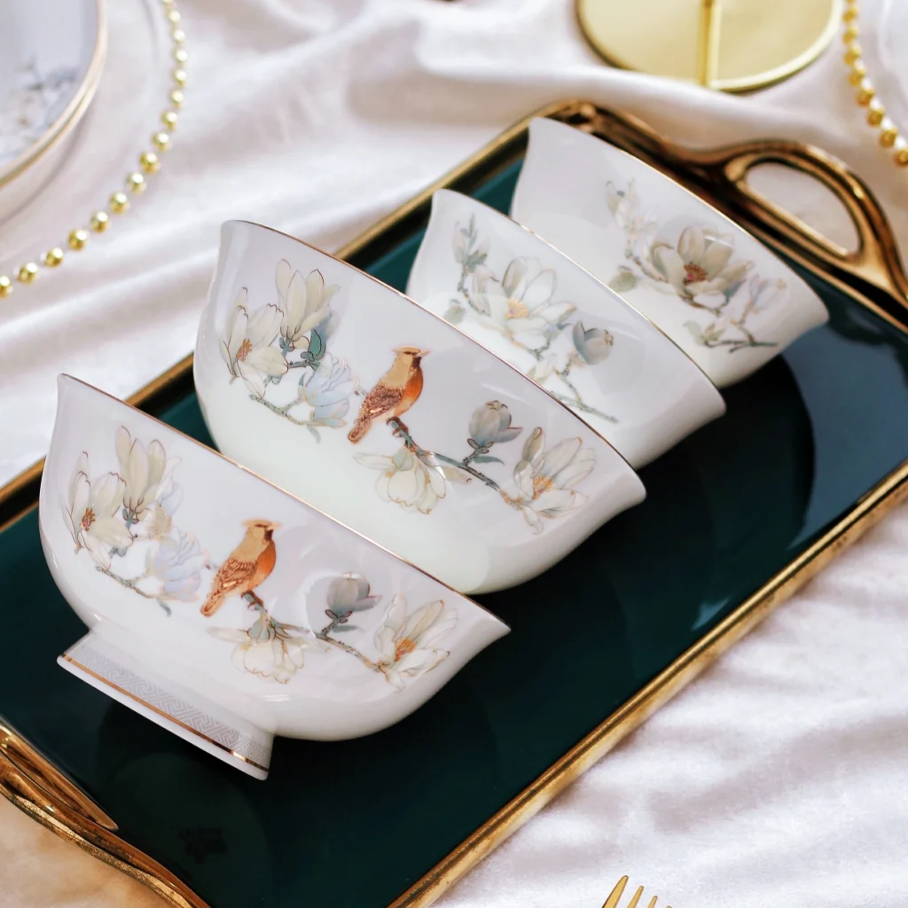 High Quality Ceramic Porcelain Plate Dinner Set Classic Design Eco-Friendly Bowl for Home Camping and Restaurants