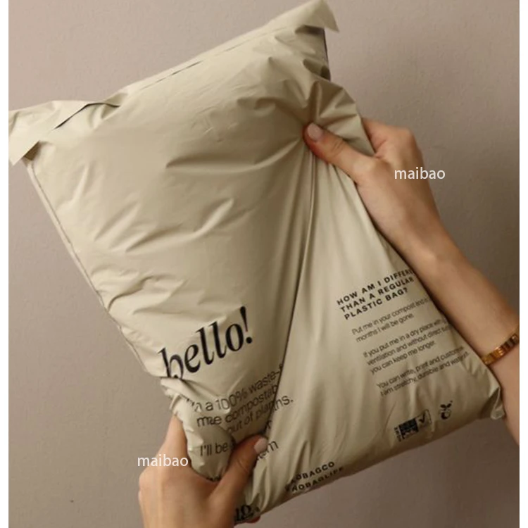 Почтовая сумка на заказ с печатью логотипа, биоразлагаемые полиэтиленовые почтовые пакеты для одежды/одежды