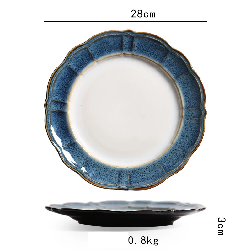 High Quality Creative Special-Shaped Ceramic Plates Minimalist Modern Style Simple Design for Party Occasions