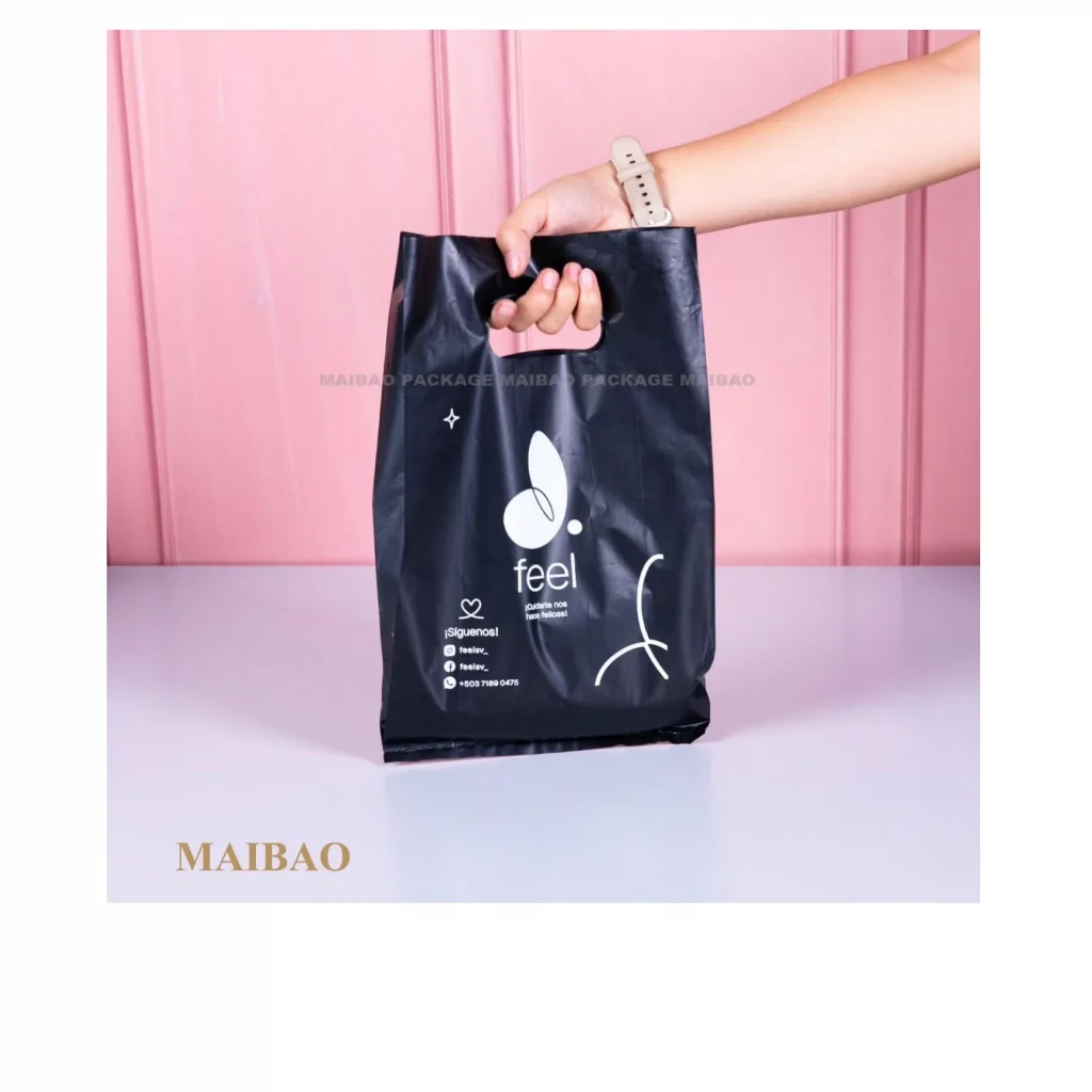 Черный 100% экологически чистый EPI PLA кукурузный крахмал с принтом на заказ, биоразлагаемый полиэтиленовый пакет для покупок для одежды