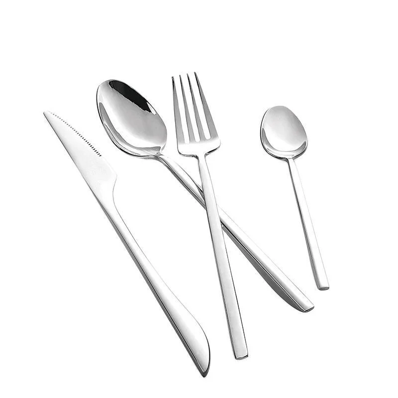 Набор корзин для столовых приборов с силиконовой ручкой, кухонные столовые приборы, подарок, детские ложки, набор столовых приборов из нержавеющей стали