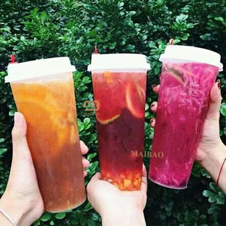 Одноразовая крышка для холодных и горячих напитков с индивидуальной печатью, пластиковая чашка из ПЭТ на 16 унций с крышкой, чашка для чая, кофе, сока Боба, ПЭТ-чашки на 24 унции, прозрачная чашка из полипропилена