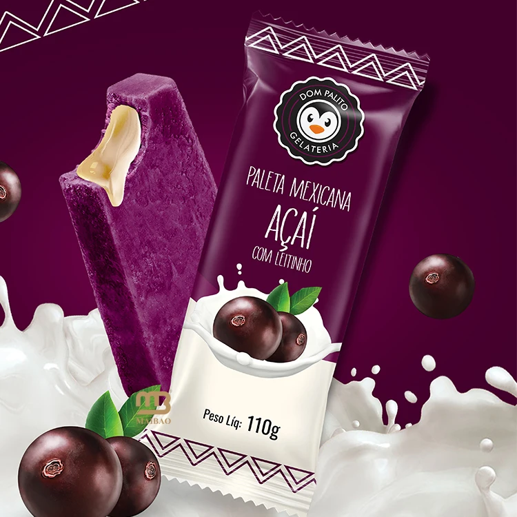 Упаковочные пакеты для мороженого с термосваркой и логотипом, задняя печать, мешок для мороженого, одноразовый пластиковый пакет для замороженных продуктов для мороженого, эскимо