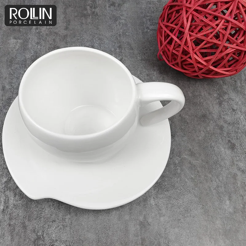 Изысканный фарфоровый набор чашек для эспрессо, чашка для капучино с керамическим блюдцем