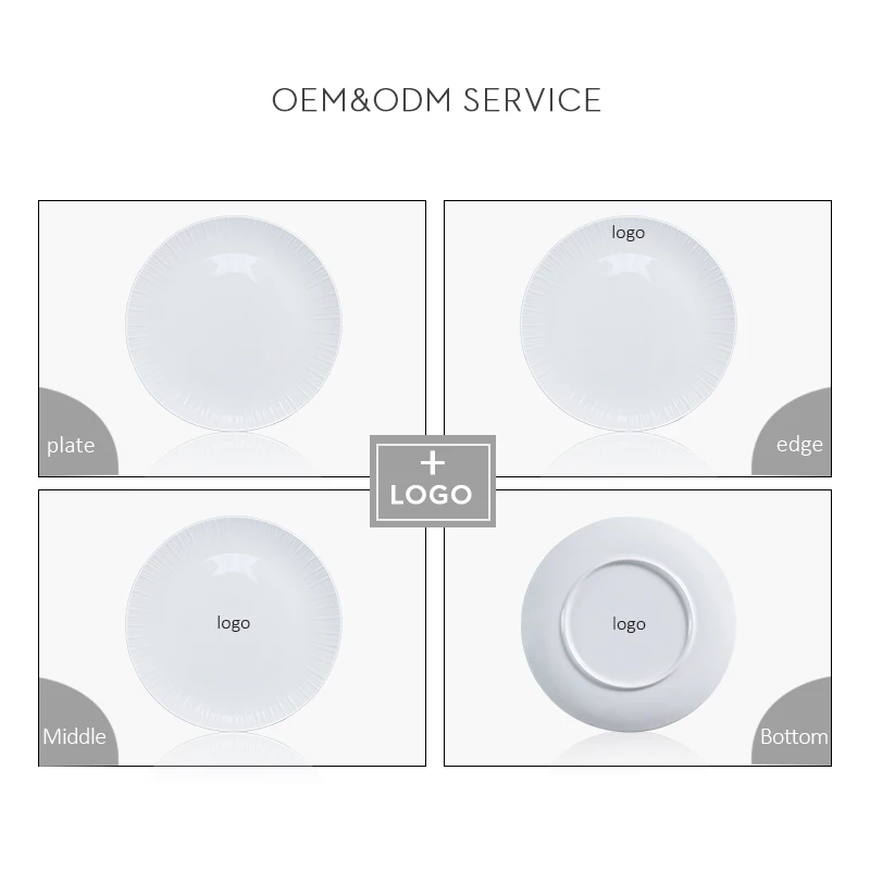 Легкий роскошный современный гостиничный набор столовой посуды из костяного фарфора, белый набор фарфоровой посуды для авиакомпаний, индивидуальный новый обеденный набор из тонкого фарфора