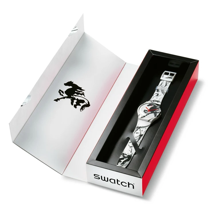 Низкий минимальный объем заказа. Индивидуальный дизайн. Ваша собственная длинная глянцевая белая, черная картонная упаковка. Роскошная подарочная бумажная коробка для подарочной коробки для умных часов премиум-класса.