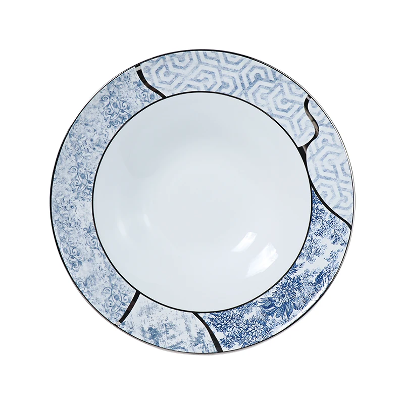 B1 Ресторан морепродуктов 3 дюйма 16 предметов Набор посуды Керамические черные тарелки Кухонные аксессуары Современные тарелки