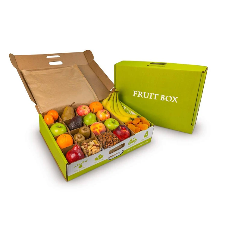 Картонная бумага с принтом на заказ, экспортная транспортная упаковка, свежий персик, вишня, банан, подарочная коробка для фруктов для доставки