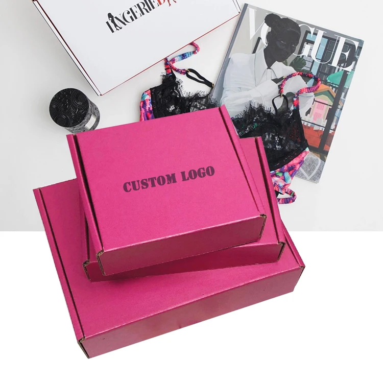 Оптовая продажа переработанного материала Прочный гофрокартон из крафт-бумаги Одежда для нижнего белья Упаковка на заказ Коробки для доставки мультфильмов с логотипом