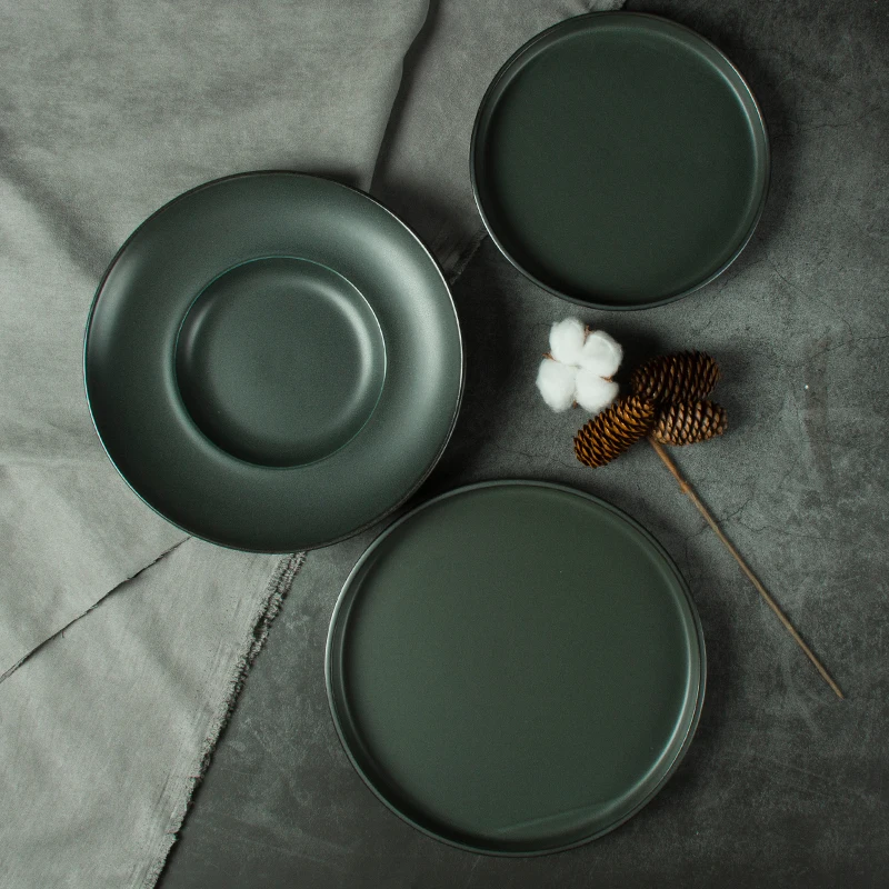 Керамический набор Assiettes Фарфоровые блюда и тарелки Керамический обеденный сервиз Фарфоровый столовый сервиз